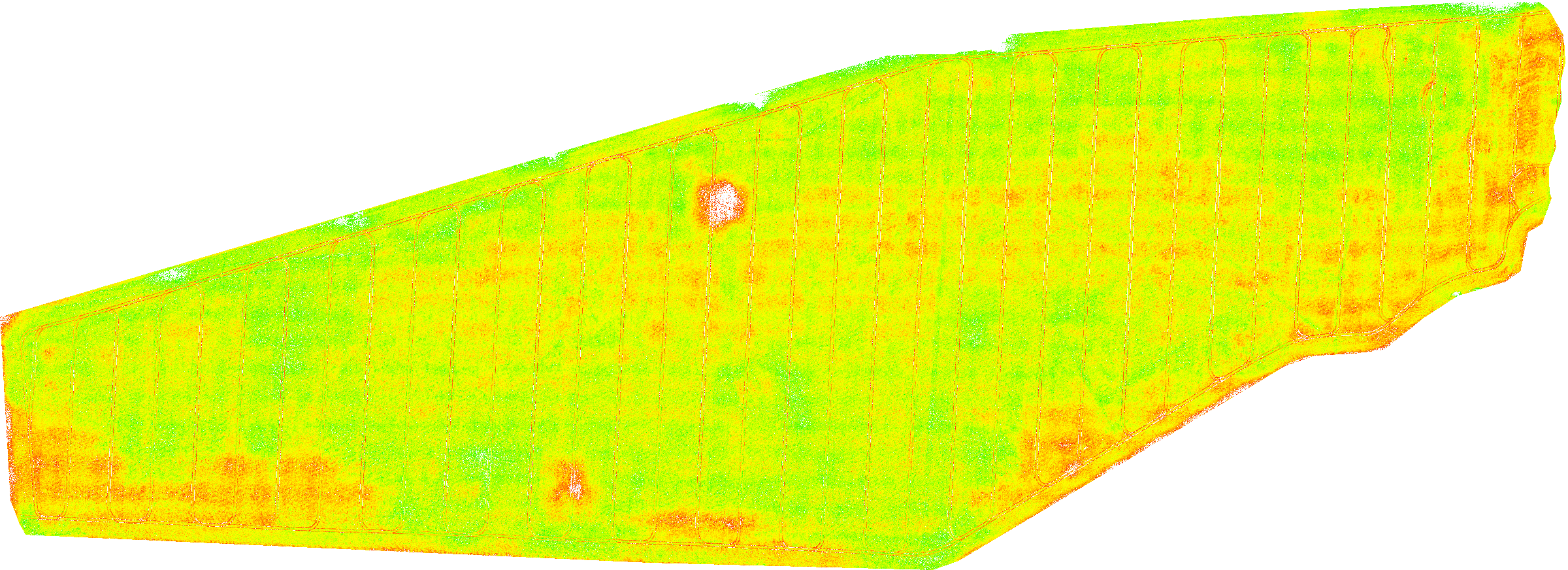 NDRE-Auswertung derselben landwirtschaftlichen Fläche