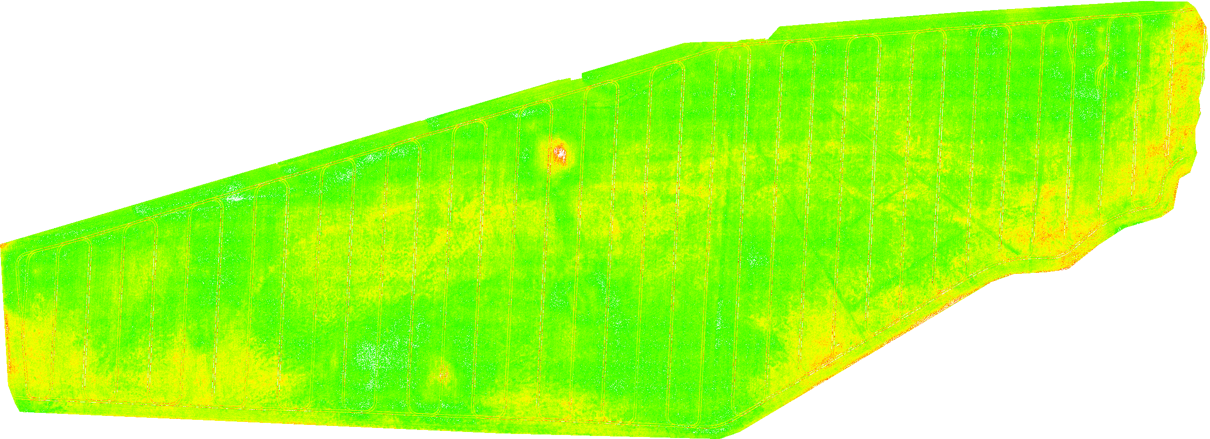 NDVI-Auswertung derselben landwirtschaftlichen Fläche